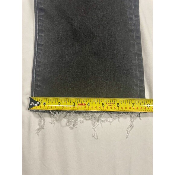 American Eagle Next Level Stretch High Rise Jegging Size 6 Reg Black Frayed Hem - Picture 9 of 9